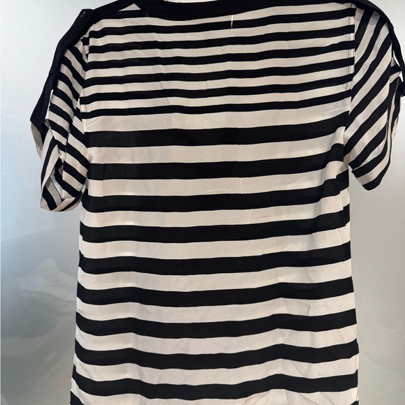 BCBGMaxAzria Monochrome Striped Top - Picture 5 of 5